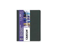 CANSON Graduate Mixed Media Book 200gsm 21.6 x 27.9cm 36 White Sheets | Hardbound Book, Light Grain Paper, For Art Students