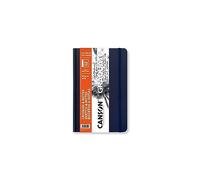 CANSON Graduate Hardbound Sketch & Notes Book, 90gsm 14 x 21.6cm, Smooth Paper, 92 Ivory Sheets, Dark Blue Cover, for Artist Students
