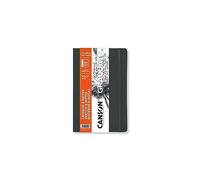CANSON Graduate Soft Cover Sketch & Notes Book, 90gsm 14 x 21.6cm, Smooth Paper, 92 Ivory Sheets, Dark Grey Cover, for Artist Students