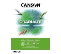 CANSON Graduate White Drawing 160gsm A5 Paper 30 Bright White Sheets