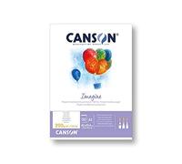 Canson Imagine A2 200g White Mixed Media Paper Pad, Light Grain, Markers, Brushes, Felt Tip-Pens, Ideal for Professional Artists & Illustrators