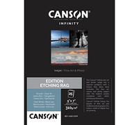 CANSON Infinity Edition Etching Rag Smooth 310gsm 12.7x17.8cm Paper, Digital Fine Art Reproduction, 25 Pure White Sheets, Ideal for Professional Photographers