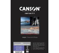 CANSON Infinity Rag Photographique Duo Ultra Smooth 220gsm A3 Paper, Digital Fine Art Reproduction, 25 Pure White Sheets, Ideal for Professional Photographers