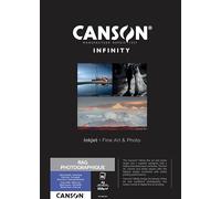 CANSON Infinity Rag Photographique Ultra Smooth 210gsm A3 Paper, Digital Fine Art Reproduction, 25 Pure White Sheets, Ideal for Professional Photographers