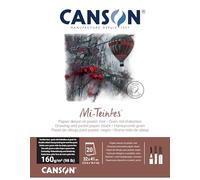 CANSON Mi-Teintes 160gsm 32x41cm Paper Double Sided Black 20 Sheets | Drawing, Pastel Paper, Double Sided: Honeycomb & Fine Grain, Pad Glued Short Side, For Professional Artists & Illustrators
