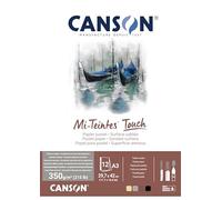 CANSON Mi-Teintes Coloured Drawing 335g A3 Paper Pack, 6 Fine Sanded Colours, 12 Sheets, Pastel & Mixed Media, For Professional Artists & Illustrators