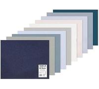 CANSON Mi-Teintes Coloured Drawing 160gsm 50x65cm Paper Pack, Double Sided: Honeycomb & Fine Grain, 10 Cool Tones Colour Sheets, Ideal for Professional Artists & Illustrators