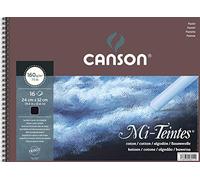 Canson Mi-Teintes Spiral Pad 24 x 32 cm 16 Sheets 160 g/m² Black 425