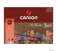 CANSON Mi-Teintes Coloured Drawing 335g 24 x 32cm Paper Pack, 6 Fine Sanded Colours, 12 Sheets, Pastel & Mixed Media, For Professional Artists & Illustrators