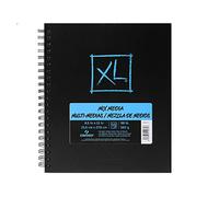 Canson Mix Media Book XL | Side Wirebound Pad, 56 Sheets (98lb/160g) Heavyweight Art Paper for Watercolor, Gouache, Marker, Painting, Drawing, Sketching