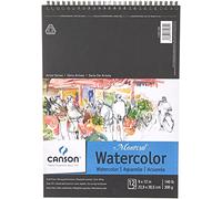 Canson Montval Watercolor Pad, Cold Press Acid Free French Paper, Top Wire Bound, 140 Pound, 9 x 12 Inch, 12 Sheets, 0, 9"X12"
