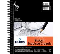Canson Universal Spiral Sketch Book 9 x 12-inch, 100 Sheets, 0, 9"X12"