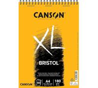 CANSON XL Bristol 180gsm A4 Paper, Very Smooth, Spiral Pad Short Side, 50 Extra