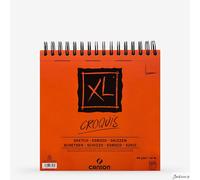 CANSON XL Sketch 90gsm 30x30cm Paper, Fine Grain, Spiral Pad, 120 Sheets, Ideal for Professional Artists & Students