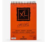CANSON XL Sketch 90gsm A3 Paper, Fine Grain, Spiral Pad Short Side, 120 Ivory Sheets, Ideal for Professional Artists & Illustrators