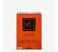 CANSON XL Sketch 90gsm A5 Paper, Fine Grain, Spiral Pad Long Side, 60 Ivory Sheets, Ideal for Professional Artists & Illustrators