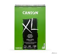 Canson XL Drawing Spiral Pad 160gsm A3 50 Sheets For Pencil Charcoal Ink