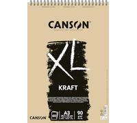 Canson Spiral Pad XL Kraft – A3 Laid Paper 90gsm, Short-Side Bound, 60 Sheets