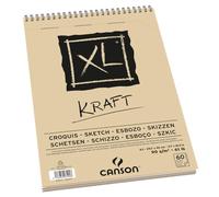 BLOCCO CARTA A SPIRALE PER DISEGNO " XL KRAFT " F.TO A3 - 60 FG. 90 GR.