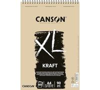 CANSON XL Kraft 90gsm A4 Paper, Laid, Spiral Pad Short Side, 60 Sheets, Ideal for Professional Artists & Illustrators