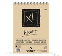 Canson Spiral Pad XL Kraft – A3 Laid Paper 90gsm, Short-Side Bound, 60 Sheets