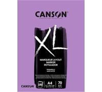 CANSON XL Marker 70gsm A4 Paper, Very Smooth, Pad Glued Short Side, 100 Extra W