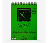 CANSON XL Recycled Drawing 160gsm A3 Paper, Fine Honeycomb Grain, Spiral Pad Short Side, 50 White Sheets, Ideal for Professional Artists & Illustrators