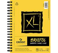 Canson XL Series Bristol Paper, Smooth, Wirebound Pad, 7x10 inches, 25 Sheets (100lb/260g) - Artist Paper for Adults and Students - Markers, Pen and Ink