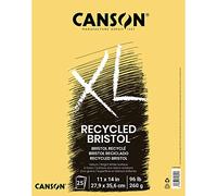 Canson XL Series Recycled Bristol Pad, Foldover, 11x14 inches, 25 Sheets - Artist Paper for Students, Marker, Pen, Ink, Pencil