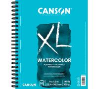 Canson XL Series Watercolor Pad, Heavyweight White Paper, Side Wire Binding, 30 Sheets, 9x12 inch