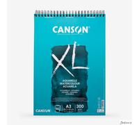 Canson Watercolour Spiral Pad XL 300gsm Cold Pressed 30 Sheets A3