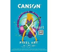CANSON XSmart White Drawing Paper, Plain, 120gsm, Long Side Glued Pad, A4-21x29.7 cm, White, 40 Sheets