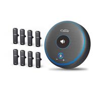 Canstr Conference Speaker with 8 Wireless Mics,360° Voice Pickup&AI Noise Reduction USB Speakerphone, Conference Call Microphone for 8 Compatible with Leading Platforms, Home Office (8 Wireless Mics)