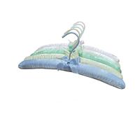 Cansybil 5 Pack Satin Padded Hangers for Women Clothing, Anti Slip Sponge Fabric Clothing Hangers Coat Racks for Sweater, Suit, Dress (5-Color)