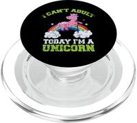 Can't Adult Today I'm a Unicorn Funny Rainbow Cute Vintage PopSockets PopGrip for MagSafe