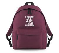 Can't Beat Them Bluff Them Backpack Rucksack 18L Bag - 42 x 31 x 21cm