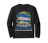 Can't Buy Happiness Cabo Verde Flag Pride Verdian Cape Verde Long Sleeve T-Shirt