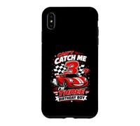 Can't Catch Me Im Three Birthday Boy Race Car Driver Racing Case for iPhone XS Max