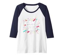 Can't Duplicate This: Bold Retro Pop Art Statement Raglan Baseball Tee, Women, Navy/White, XXL