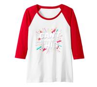 Can't Duplicate This: Bold Retro Pop Art Statement Raglan Baseball Tee, Women, Red/White, L