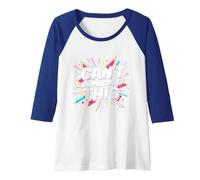Can't Duplicate This: Bold Retro Pop Art Statement Raglan Baseball Tee, Women, Royal Blue/White, XXL