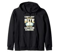 Can't Eat Another Bite Funny Cheese Zip Hoodie