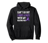 Cant Go Out I Have A Date With My Heating Pad Crohn's Pullover Hoodie