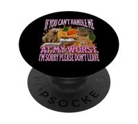 Can't Handle Me At My Worst Funny Capybara Meme Bootleg Y2K PopSockets Adhesive PopGrip