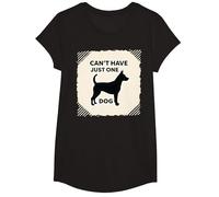 Can't Have Just One Dog - Pet Lover's Humorous T-Shirt, Girls, Black, Small