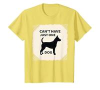 Can't Have Just One Dog - Pet Lover's Humorous T-Shirt, Kids, Lemon, 12 Years