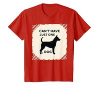 Can't Have Just One Dog - Pet Lover's Humorous T-Shirt, Kids, Red, 10 Years