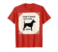 Can't Have Just One Dog - Pet Lover's Humorous T-Shirt, Men, Red, 3XL