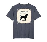 Can't Have Just One Dog - Pet Lover's Humorous T-Shirt, Men's Big and Tall, Heather Blue, 3X Tall