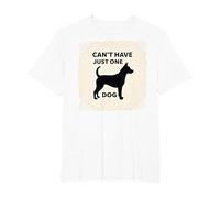 Can't Have Just One Dog - Pet Lover's Humorous T-Shirt, Men's Big and Tall, White, 6X Tall